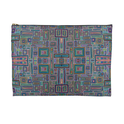 Make Up Bag - No. 253 - Rectangles on Black