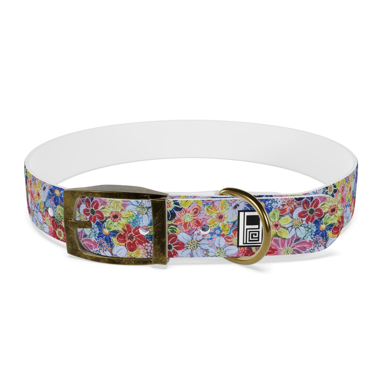 Dog Collar - No. 241 - Flowers on Pink