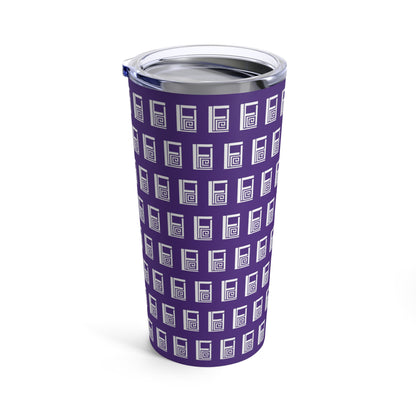 Tumbler 20oz - No. 000PE - White Logo on Purple - Irish Artist Fiona de Lacy