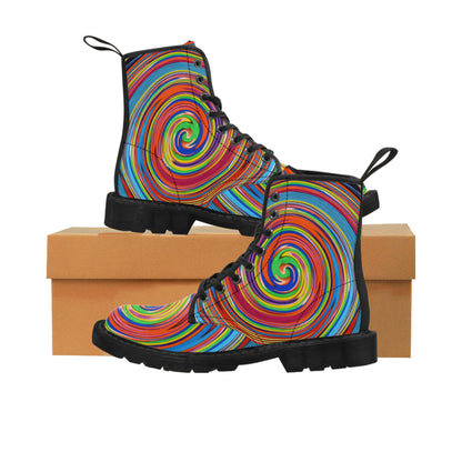 Women's Canvas Boots - No. 302 - Multicoloured 'Swirl'