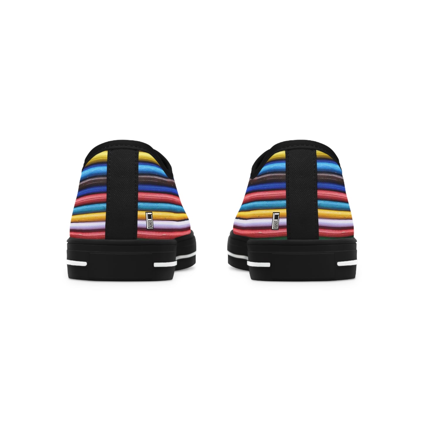 Women's Low Top Sneakers - No. 309 - Multicoloured Lines - By Irish Artist Fiona de Lacy