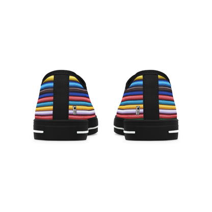 Women's Low Top Sneakers - No. 309 - Multicoloured Lines - By Irish Artist Fiona de Lacy
