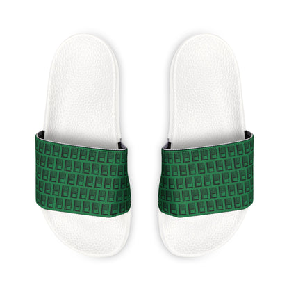 Children's Sliders - No. 000GN - Black Logo on Green