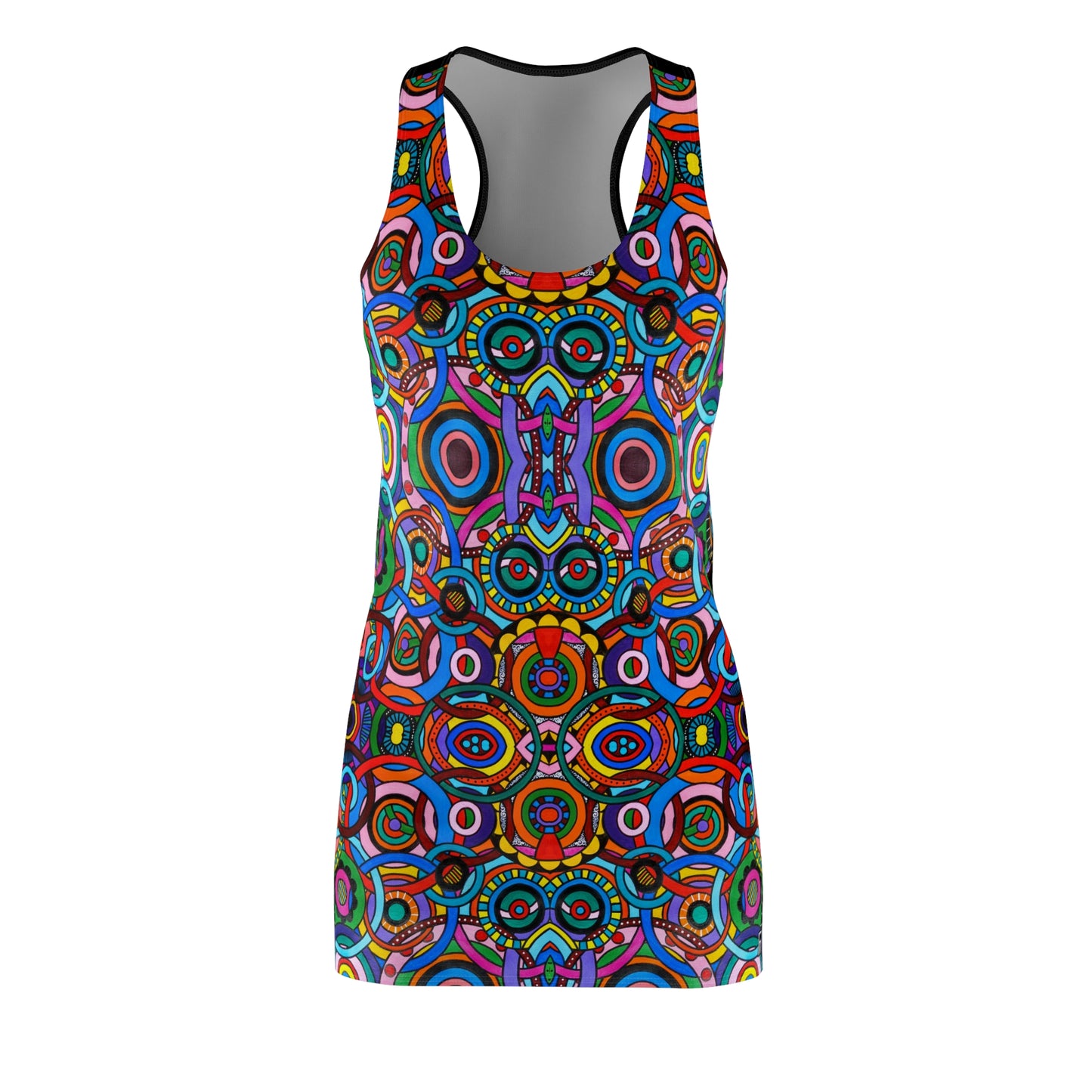 Women's Cut & Sew Racerback Dress - No. 221 -  'Interlinked'