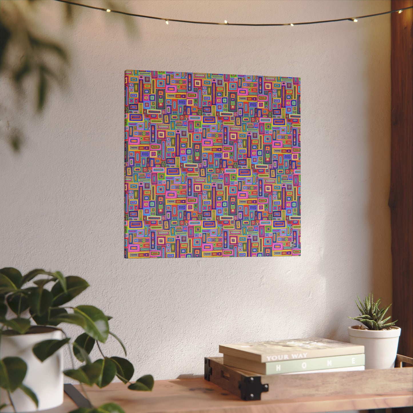 Giclée Canvas Print - No. 264 - Coloured Rectangle Abstract