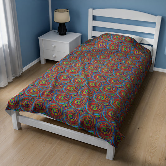 Velveteen Plush Blanket - No. 301 - P/G Swirl