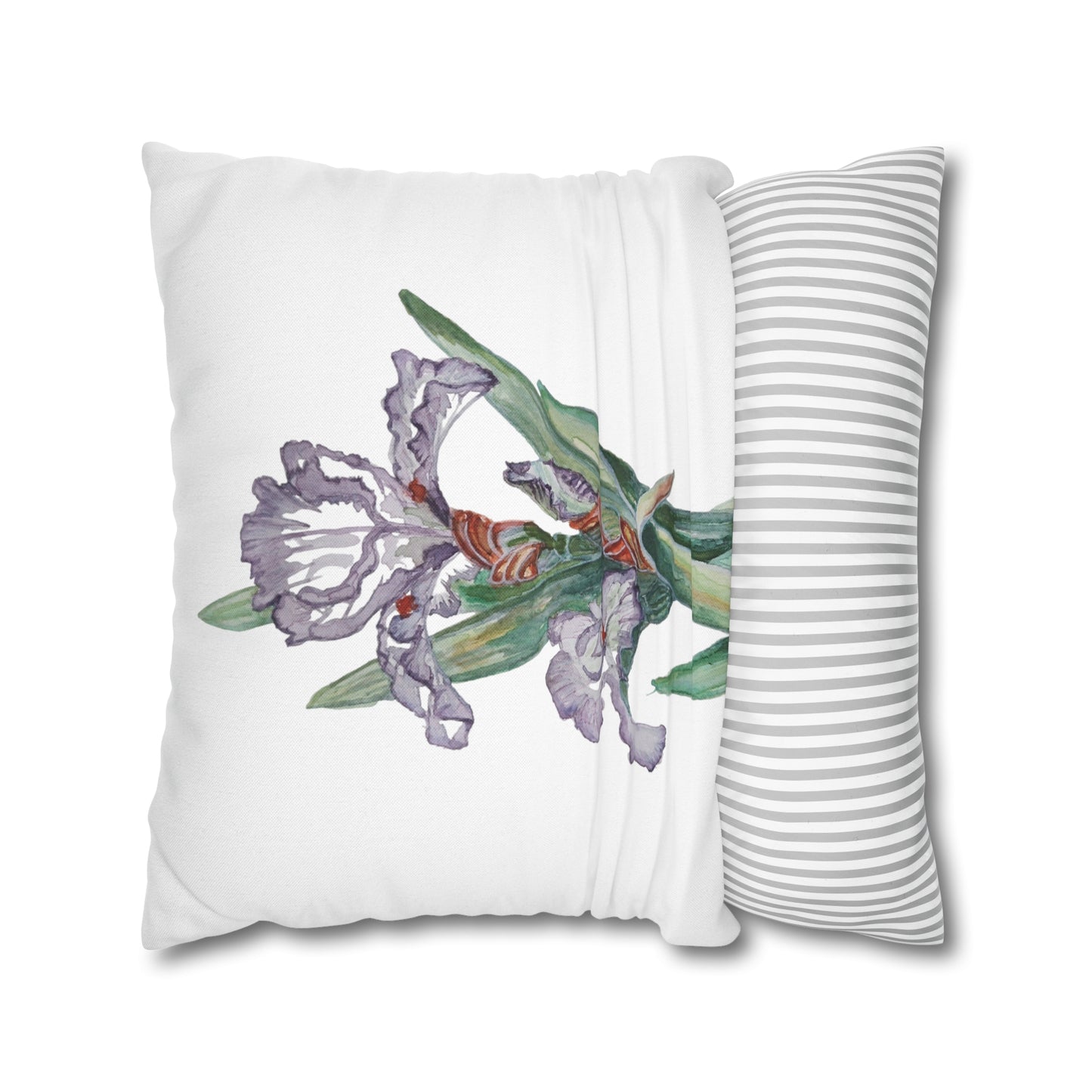 Cushion Pillow Case - No. 272 - Purple Orchid on White