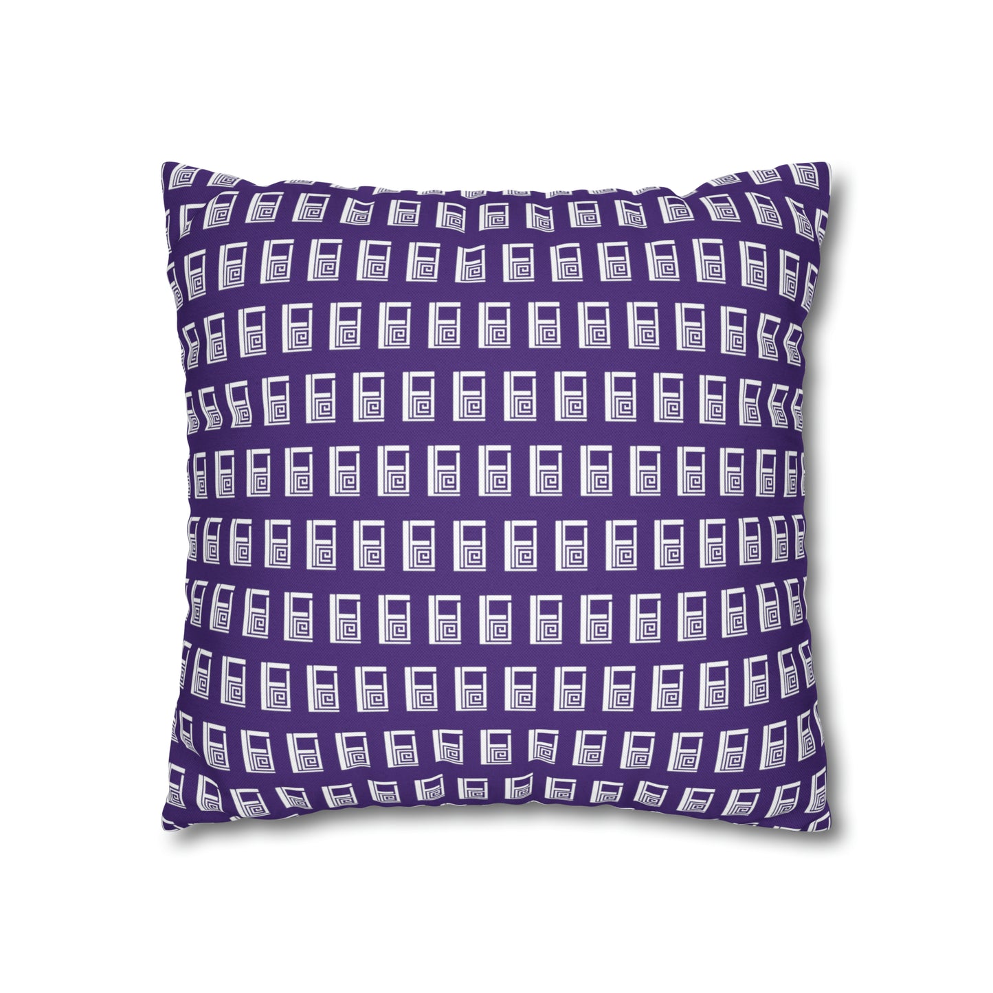 Cushion Pillow Case - No. 000PE - White Logo on Purple