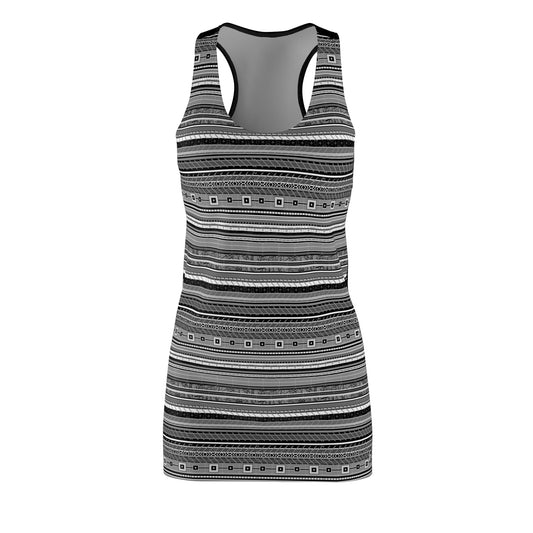 Women's Cut & Sew Racerback Dress - No. 252 A - 'Monochrome'