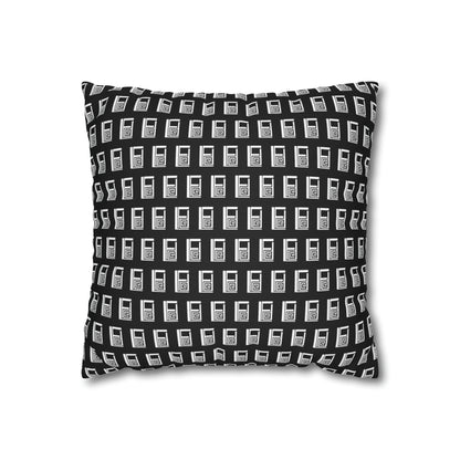 Cushion Pillow Case - No. 000BK - White Logo on Black