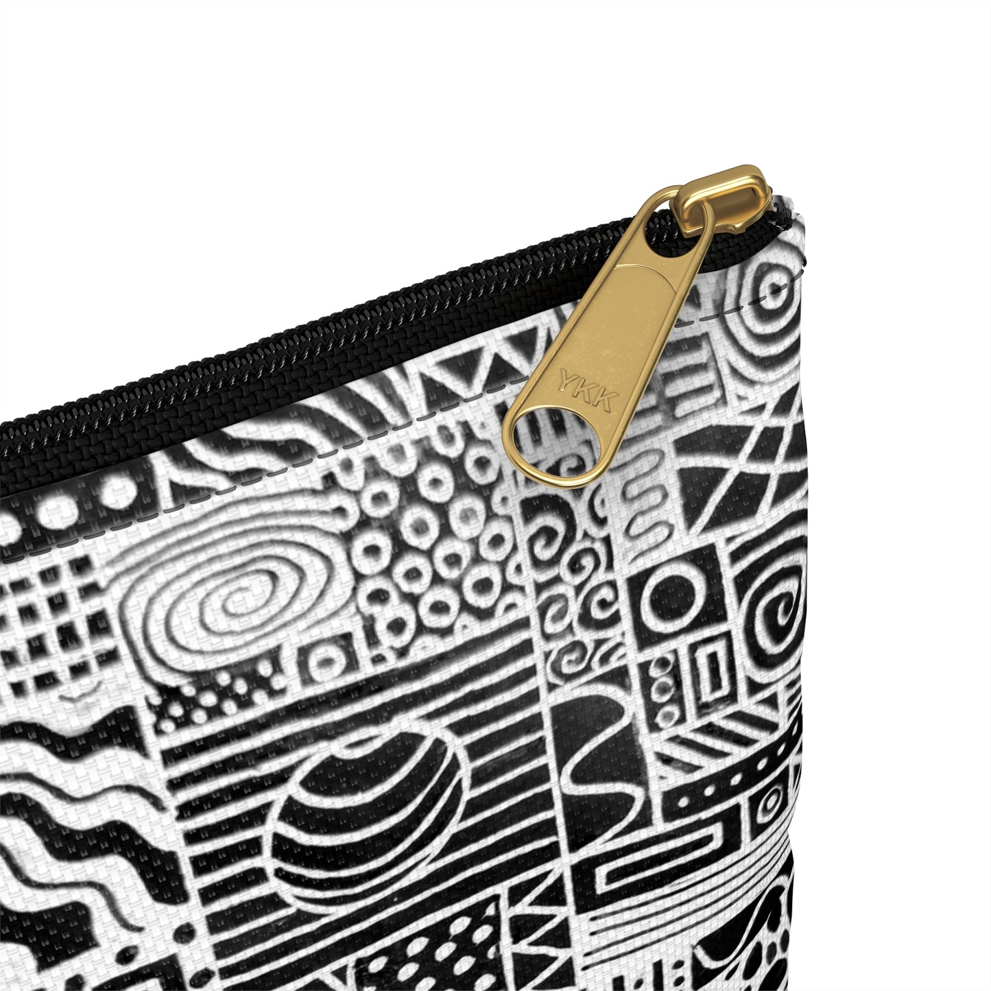 Make Up Bag - No. 252 - White on Black