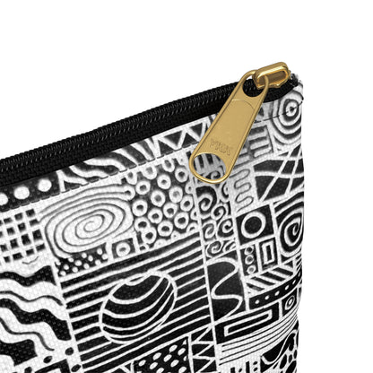 Make Up Bag - No. 252 - White on Black