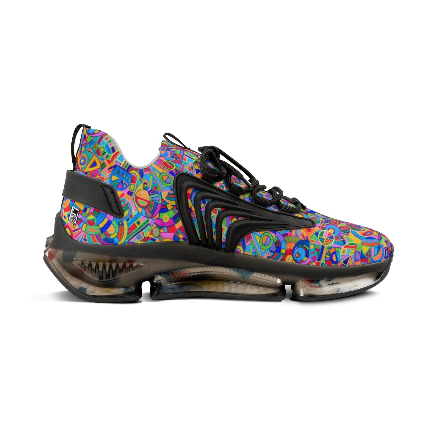 Men's Mesh Sneakers - No. 265 - Multicoloured Abstract