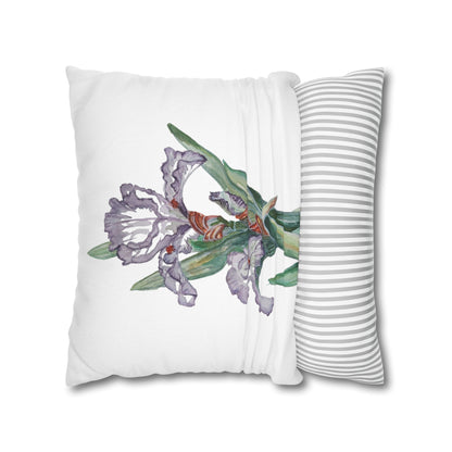 Cushion Pillow Case - No. 272 - Purple Orchid on White