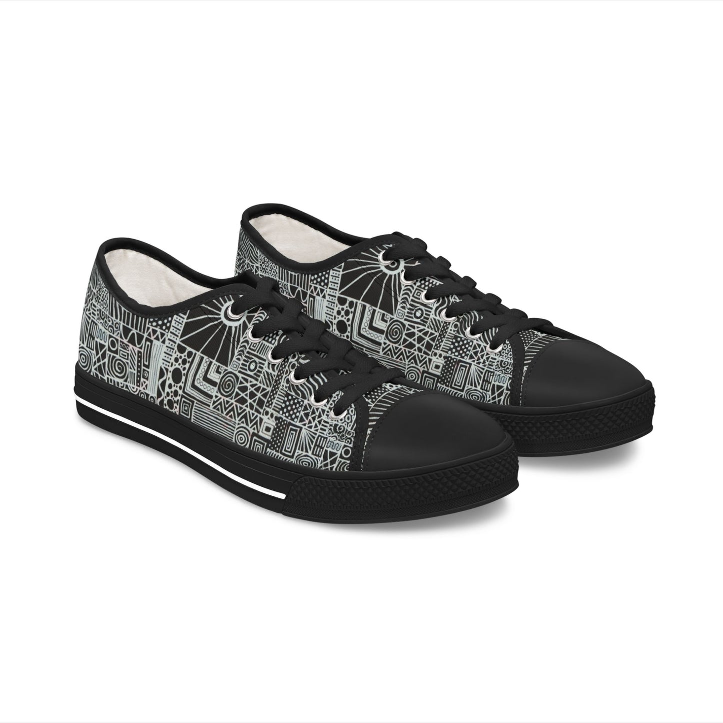 Women's Low Top Sneakers, Black Sole - No. 252