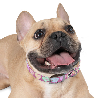 Dog Collar - Pink with Hearts