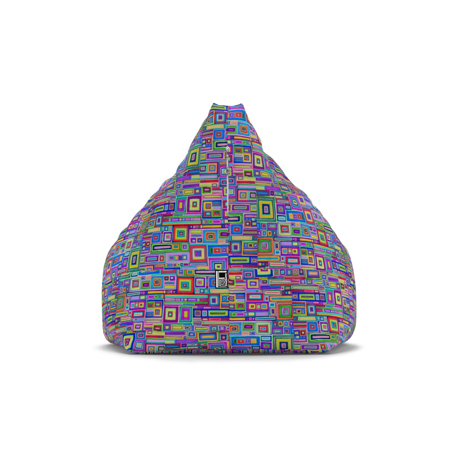 Bean Bag Chair Cover - No. 263 -  Multicoloured Rectangles