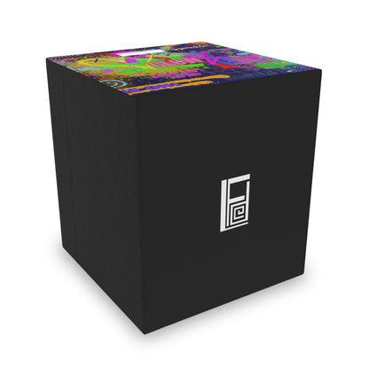 Felt Storage Box - No. 232 B 'Glow' - By Irish Artist Fiona de Lacy - Multicoloured Graffiti