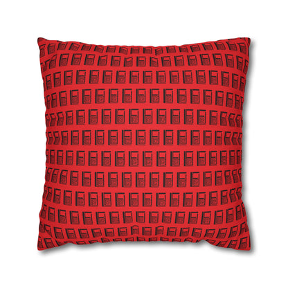 Cushion Pillow Case - No. 000RD - Artists logo on Red