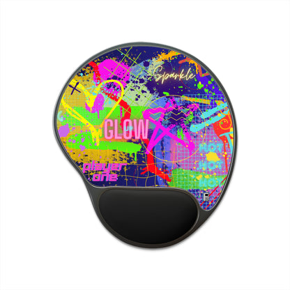 Mouse Pad With Wrist Rest - No. 232 - Glow