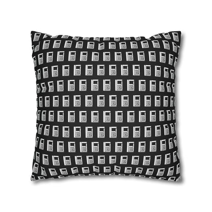 Cushion Pillow Case - No. 000BK - White Logo on Black