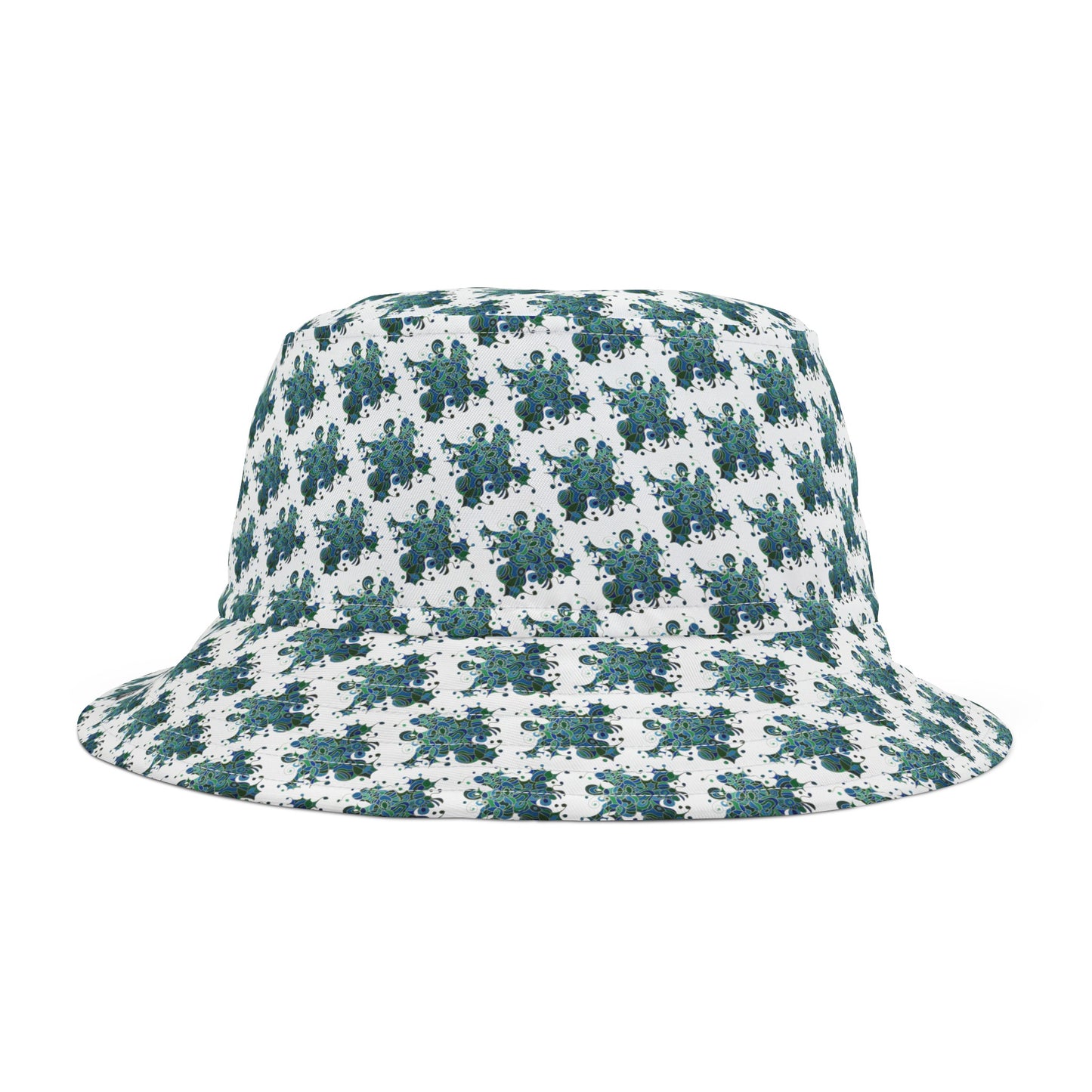 Bucket Hat  - No. 146 - Bird of Paradise on White - By Irish Artist Fiona de Lacy