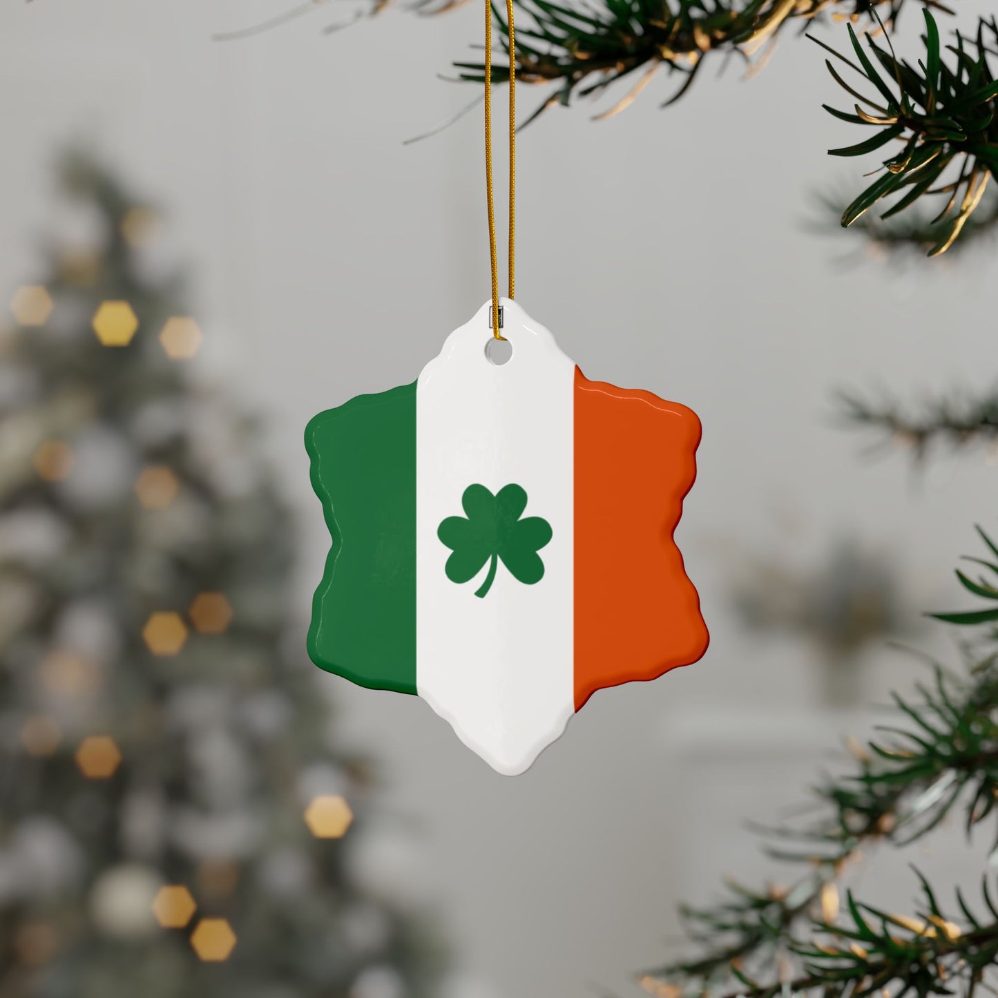 Ceramic Ornament - No. 008 - Shamrock