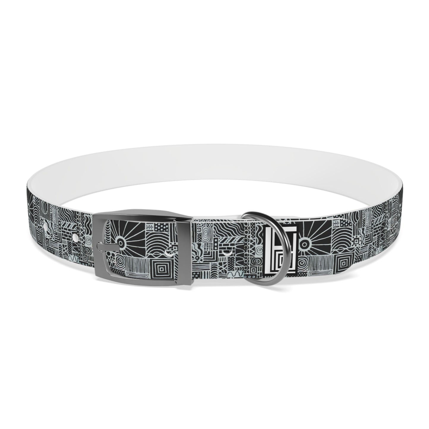 Dog Collar - No. 252 - Black & White Abstract