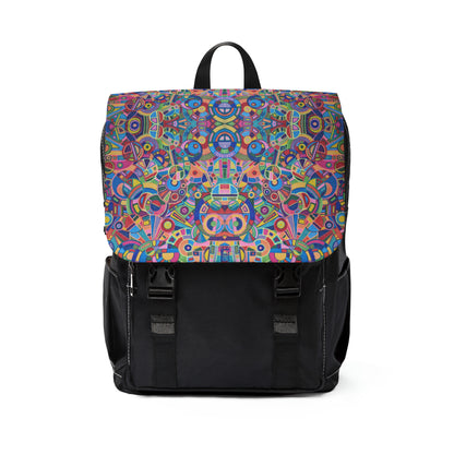 Casual Shoulder Backpack,  No. 265 A Multicoloured Abstract -  By Irish Artist Fiona de Lacy