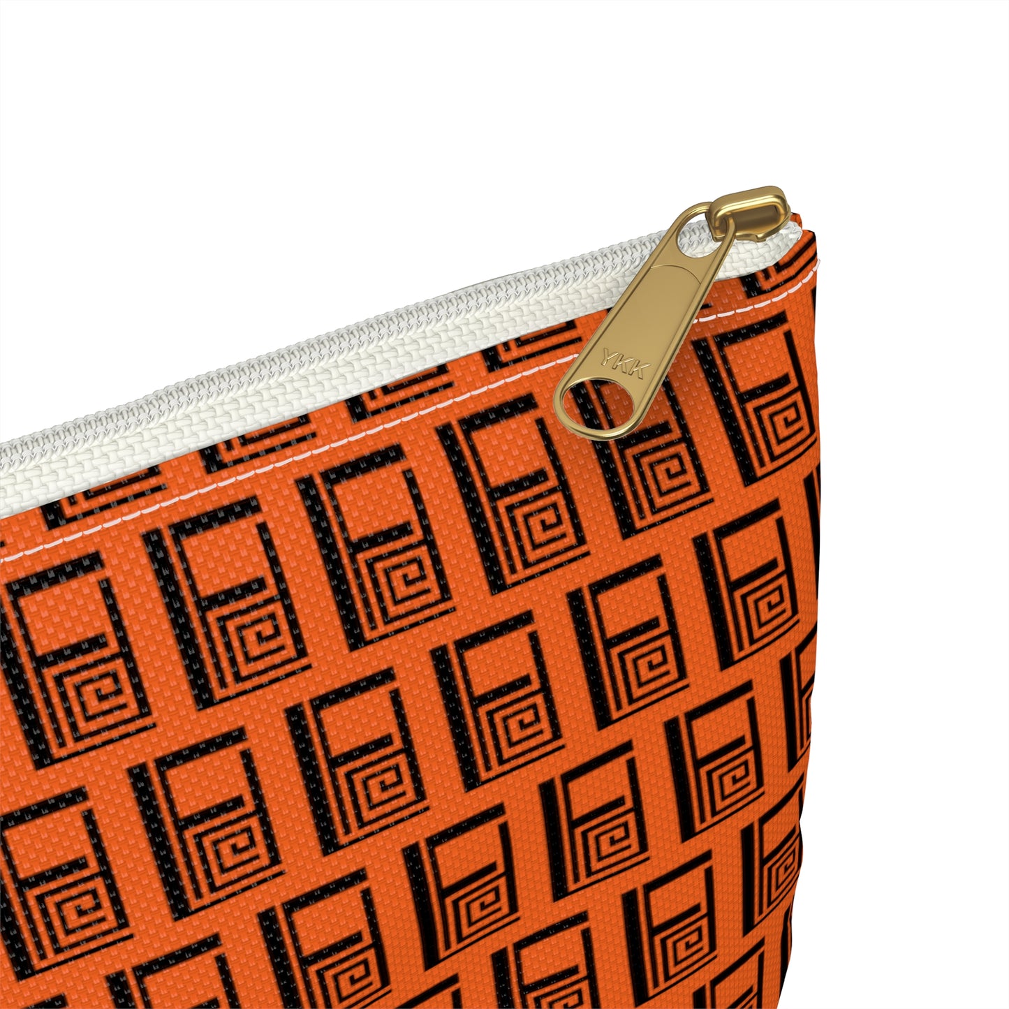 Make Up Bag - No. 000OG - Black Logo on Orange