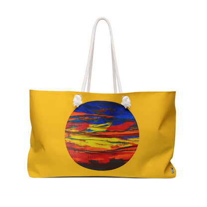 Weekender / Beach / Overnight Bag - No. 149 - 'Through the lens'- on Yellow