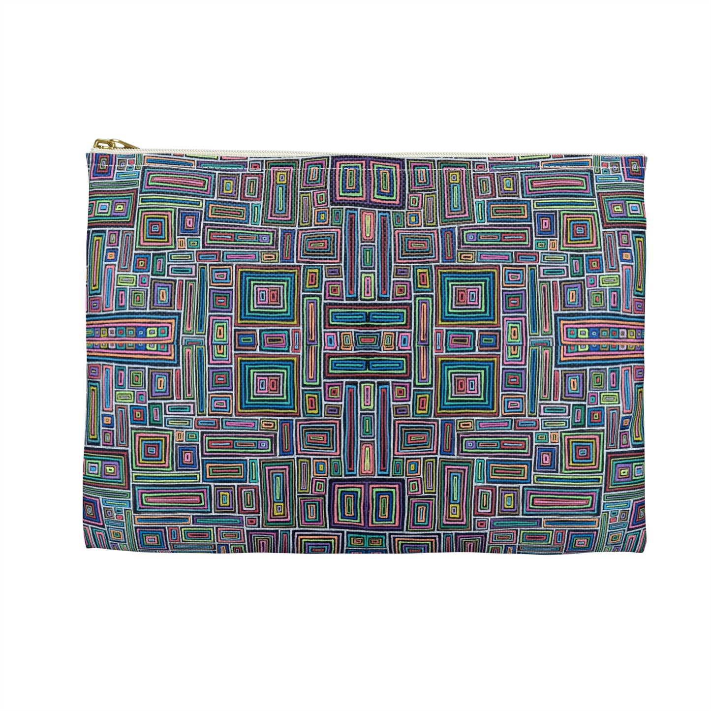 Make Up Bag - No. 253 - Rectangles on Black