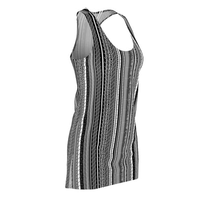 Women's Cut & Sew Racerback Dress - No 252 - 'Monochrome'