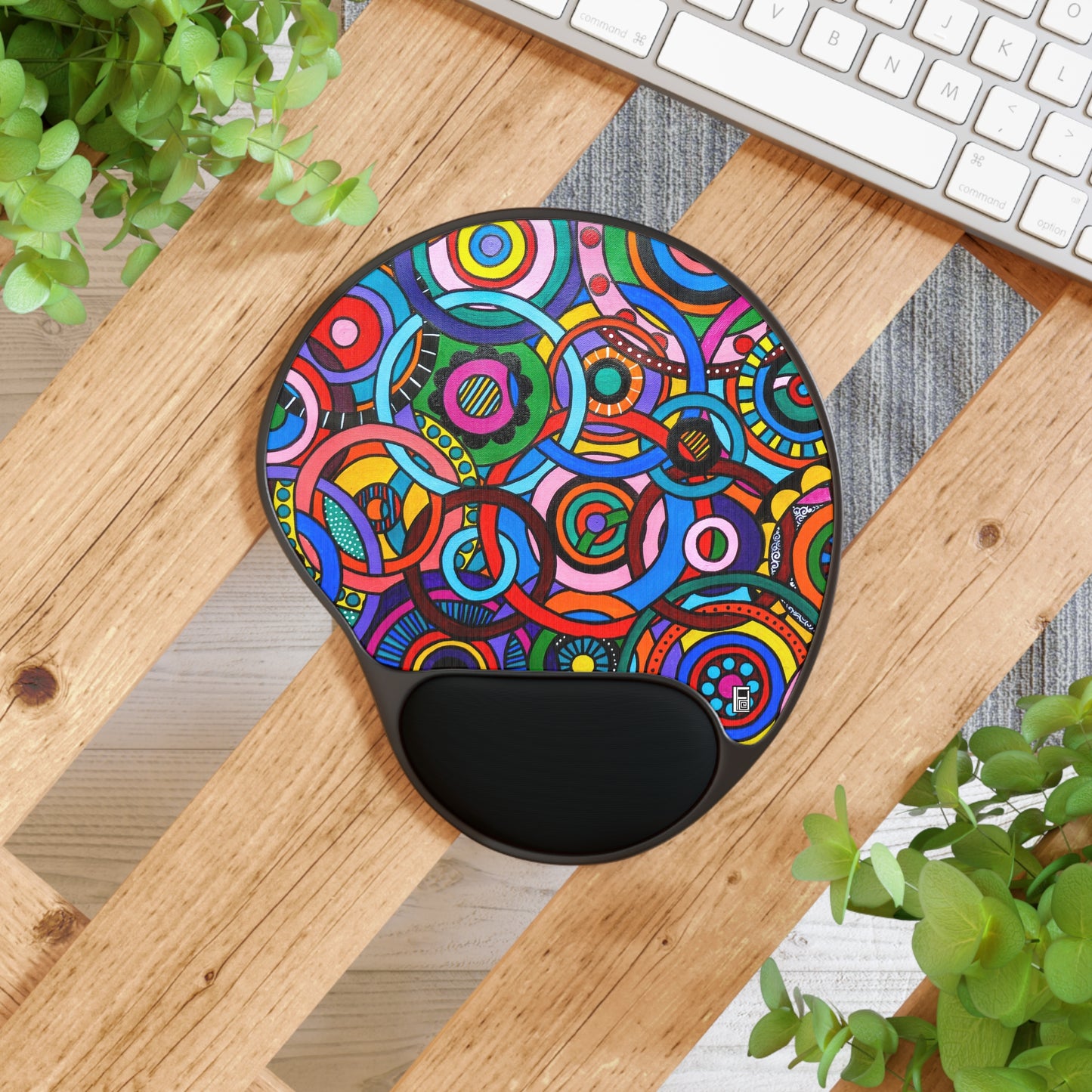 Mouse Pad With Wrist Rest - No. 221 - Interlinked