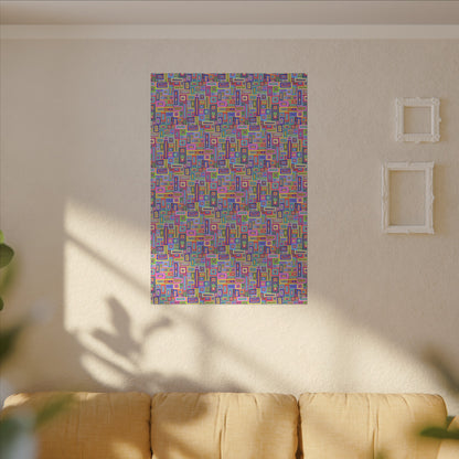 Giclée Canvas Print - No. 264 - Coloured Rectangle Abstract