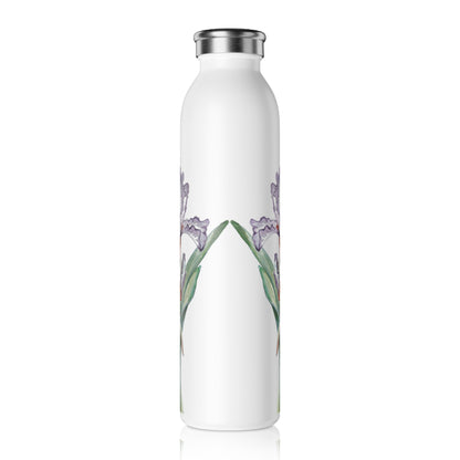 Slim Water Bottle - No. 277 - Orchid - By Irish Artist Fiona de Lacy