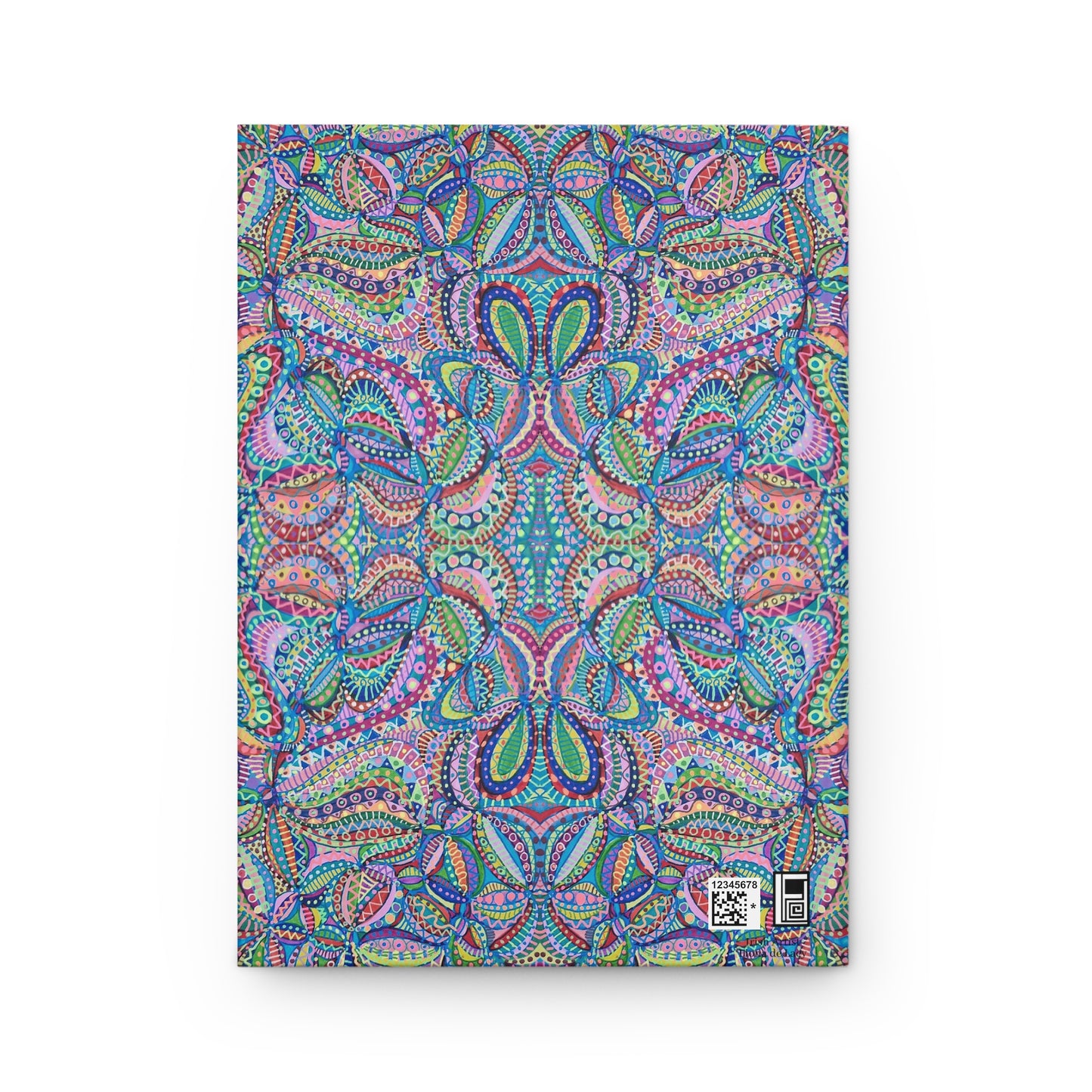 Hardcover Journal Matte (Lined) - No. 255 - Multicoloured Abstract - By Irish Artist Fiona de Lacy