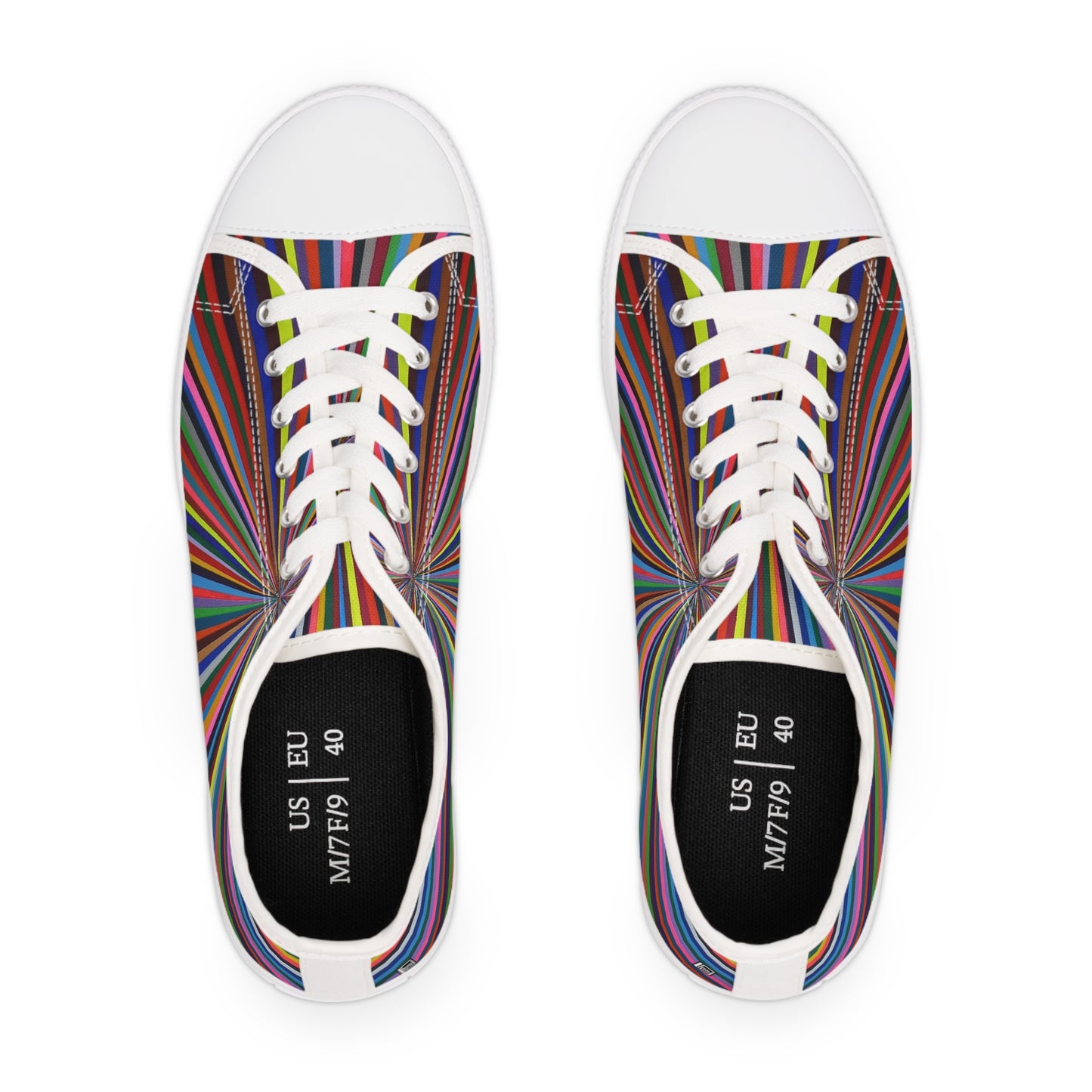 Women's Low Top Sneakers - No. 205 -  'Spectrum'  - By Irish Artist Fiona de Lacy