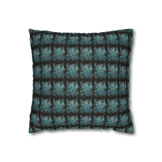 Cushion Pillow Case - No. 146 -  'Bird of Paradise' on Black