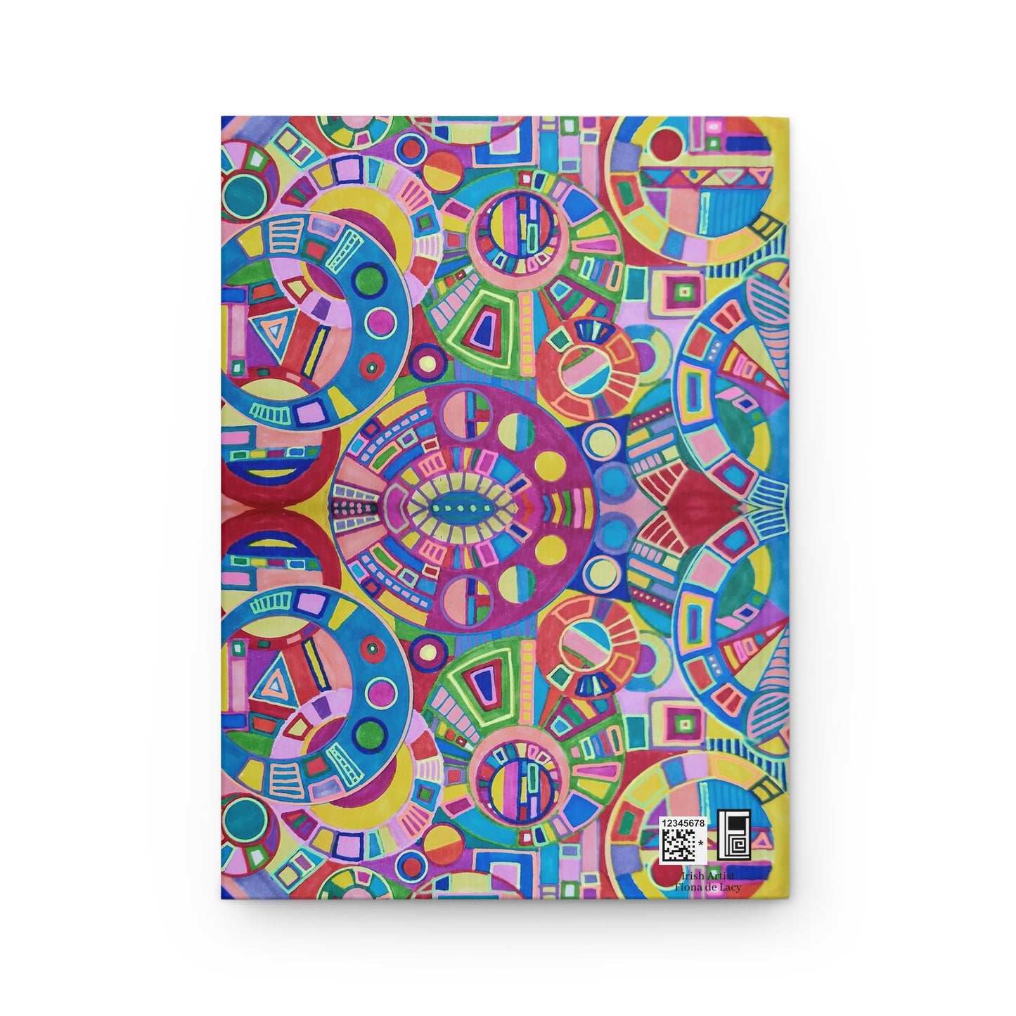 Hardcover Journal Matte (Lined) - No. 261 - Multicoloured Abstract - By Irish Artist Fiona de Lacy