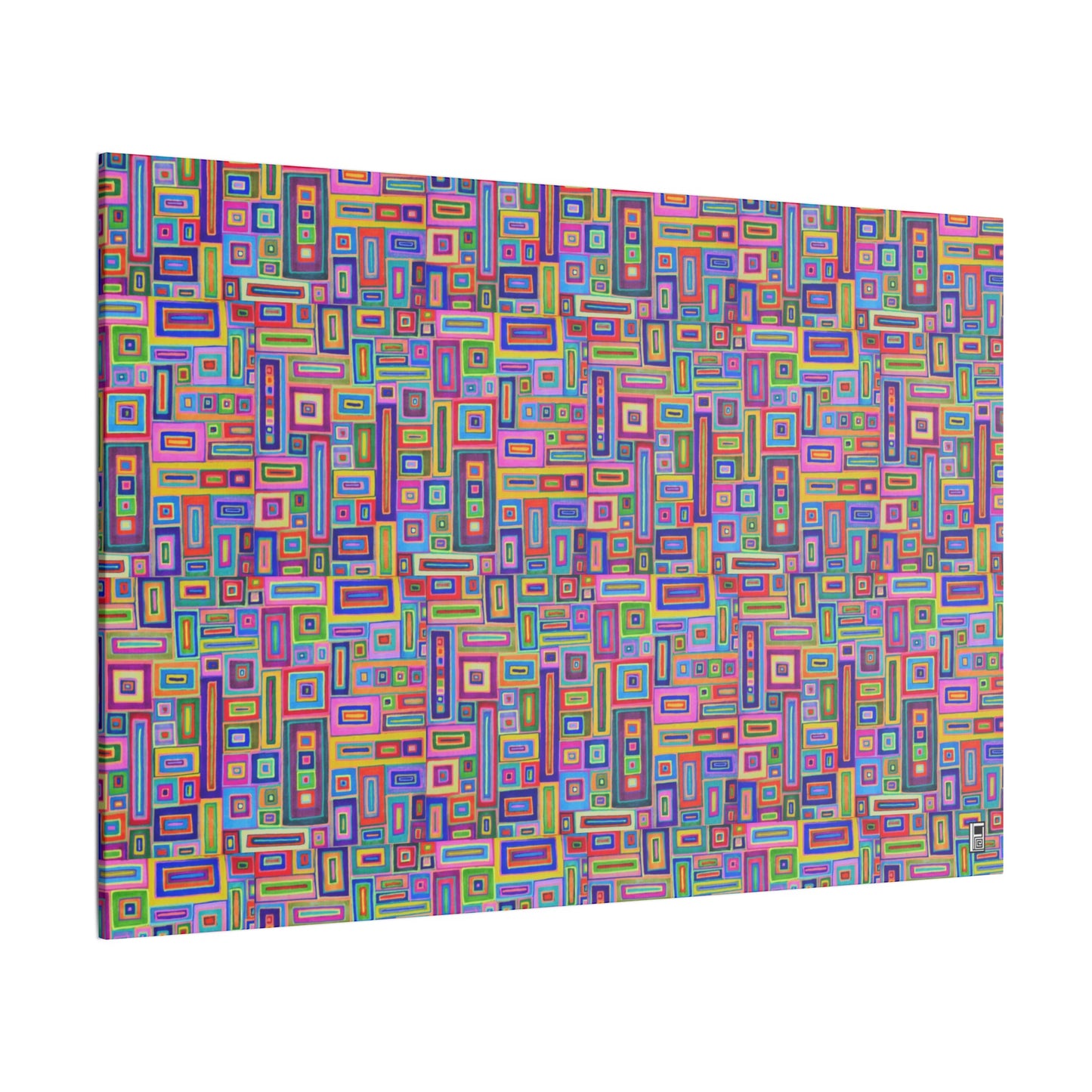 Giclée Canvas Print - No. 264 - Coloured Rectangle Abstract