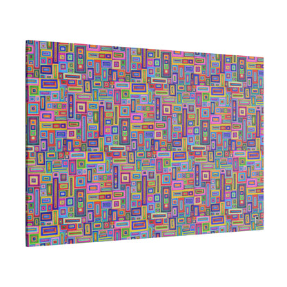 Giclée Canvas Print - No. 264 - Coloured Rectangle Abstract