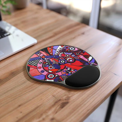 Mouse Pad With Wrist Rest - No. 220 - Connections