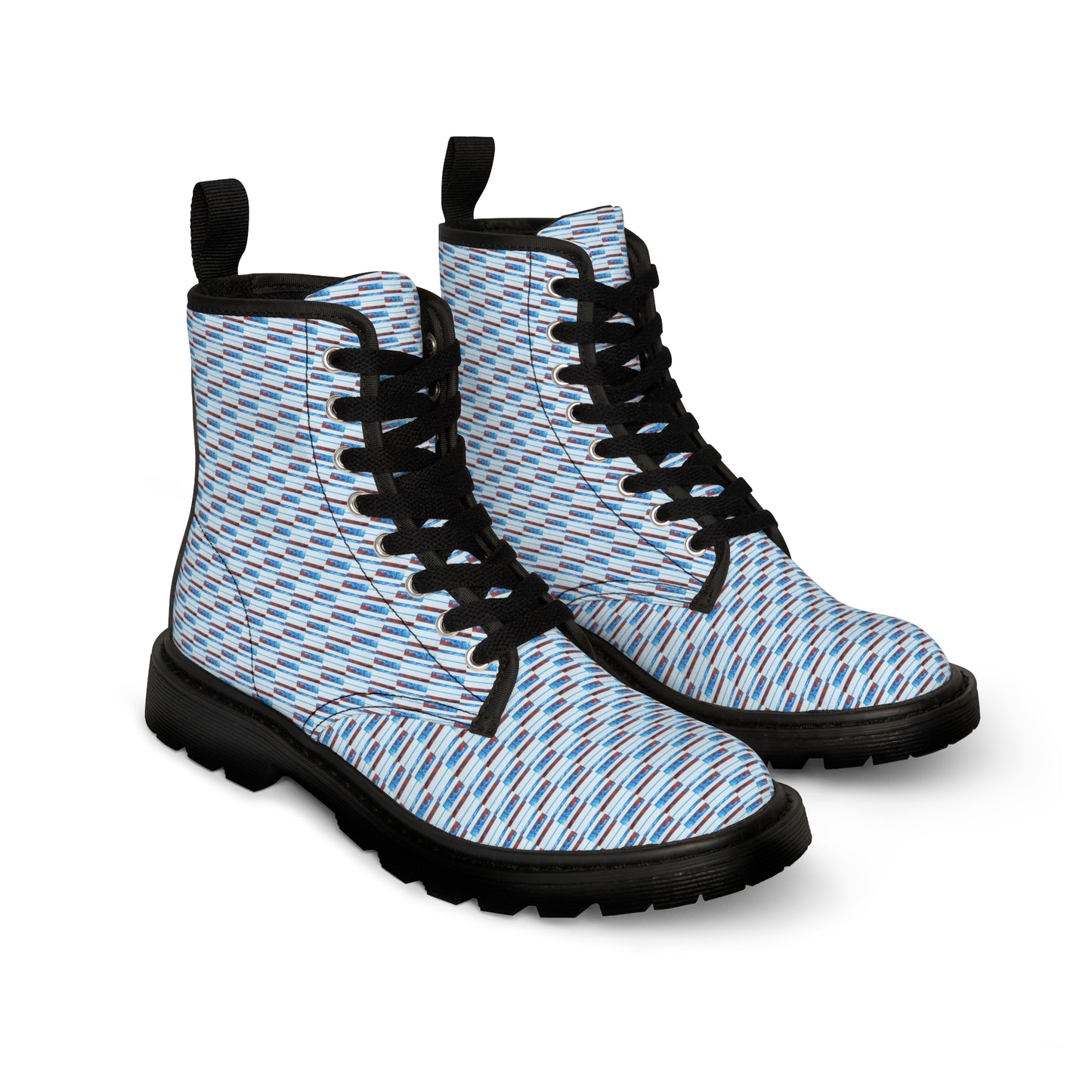 Women's Canvas Boots - No. 140 - Thin blue line