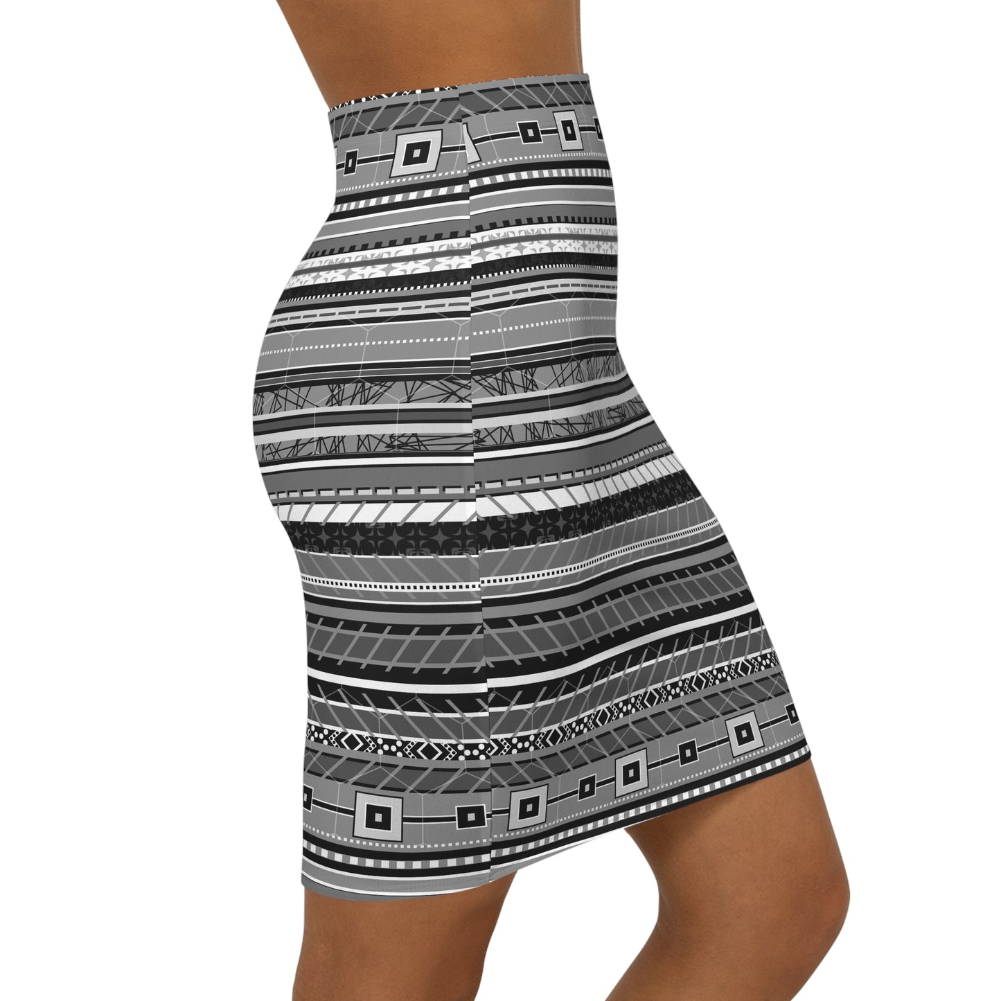 Women's Mini Skirt - No 298 - 'Monochrome'