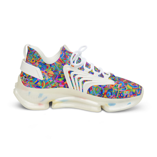 Men's Mesh Sneakers - No. 265 - Multicoloured Abstract