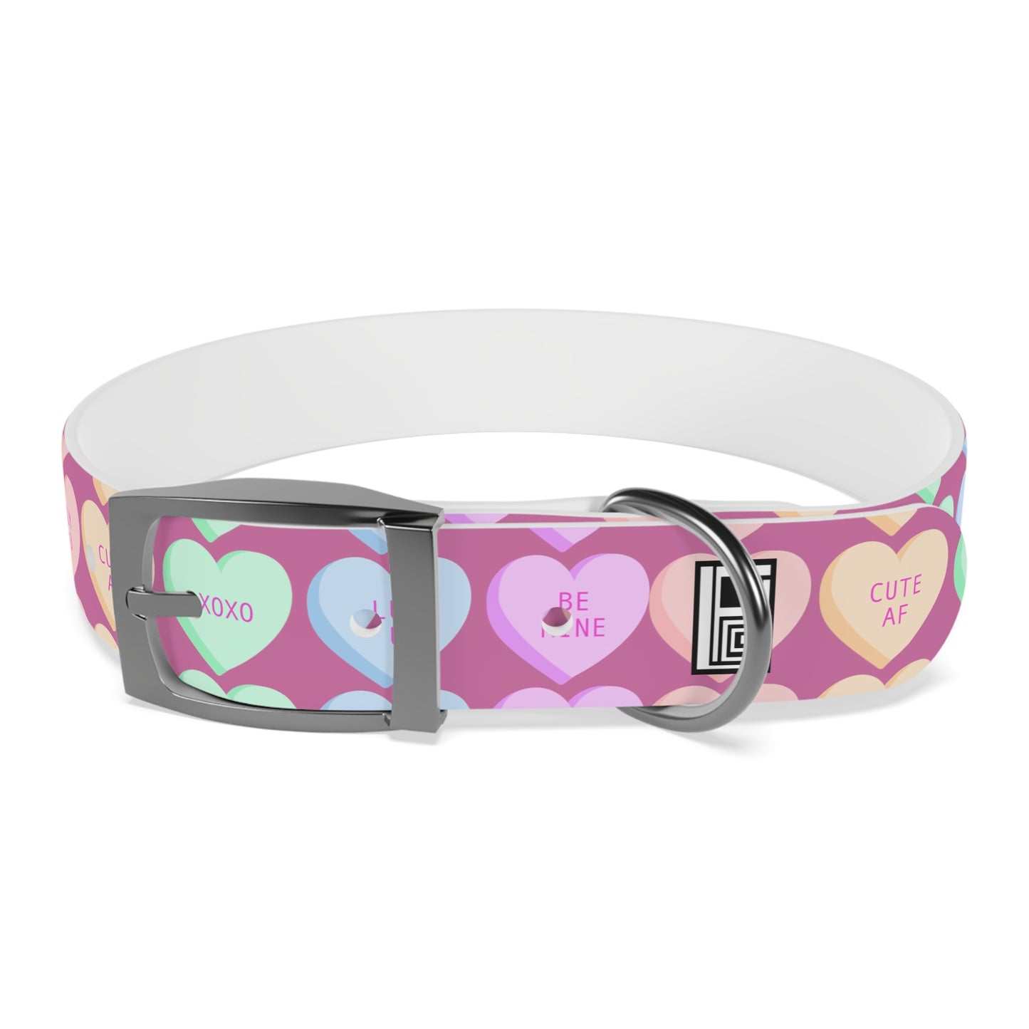 Dog Collar - Pink with Hearts