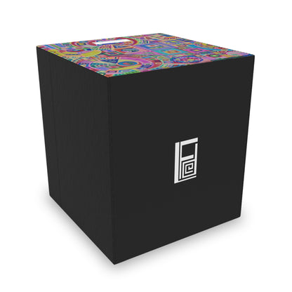 Felt Storage Box - No. 260  - Multicoloured Abstract - By Irish Artist Fiona de Lacy