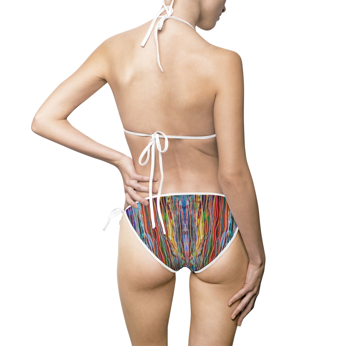 Women's Bikini Swimsuit - No. 236 Multicoloured Abstract