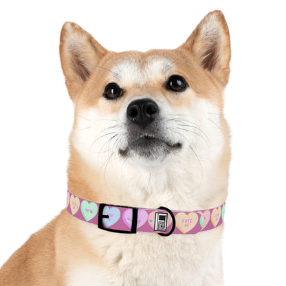 Dog Collar - Pink with Hearts